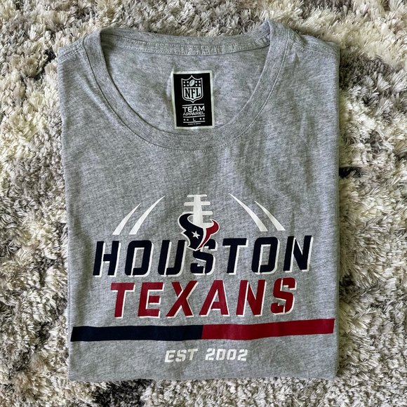 NWT Men's NFL Team Apparel Houston Texans US Size LARGE Gray Short Sleeve Shirt - Picture 6 of 6